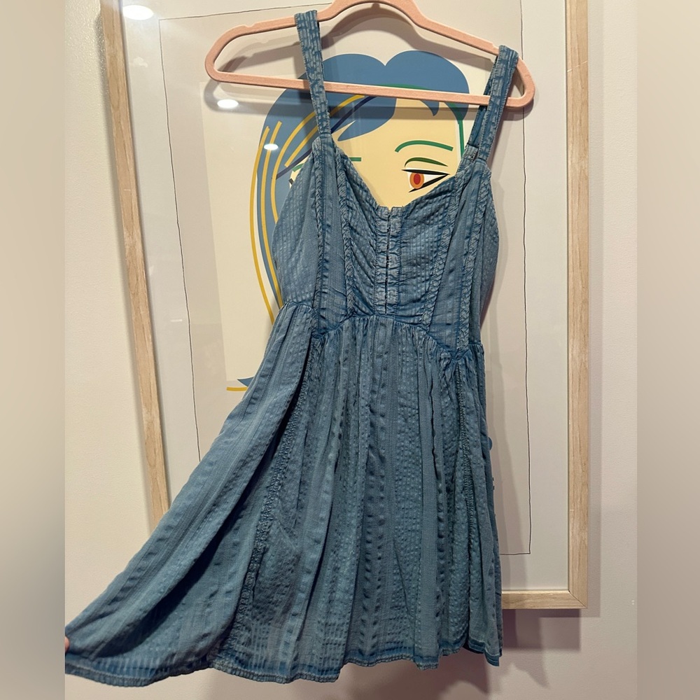 Urban Outfitters Textured Teal Midi Dress